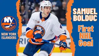 Samuel Bolduc #4 (New York Islanders) first NHL goal Feb 7, 2023