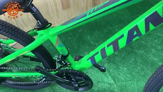 Велосипед Titan Drag 24 дюймов 12 рама Зеленый Подростковый от 130 см см 2022 SHIMANO алюминий