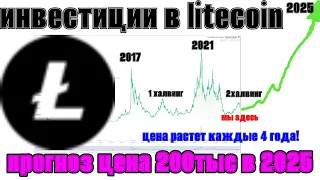 инвестиции в крипту Litecoin LTC успей купить до халвинга! цена будет 200 тысяч рублей!