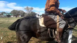 Prueba de riendas en Centro Tradicionalista La Totora Magdalena