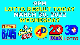 [OLD] 9pm Lotto Result Today March 30 2022 (Wednesday)