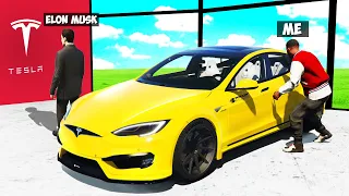 I Stole GOLDEN TESLA CAR From ELON MUSK in GTA 5!