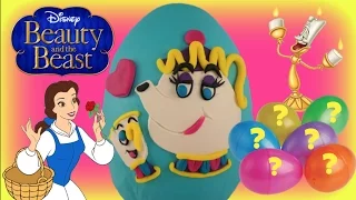 OPENING DISNEY BEAUTY AND THE BEAST MOVIE TOYS Princess Belle Dolls Mrs. Potts & Chip Surprise Eggs!