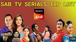 Sony Sab Serials Week 18 Main TRP