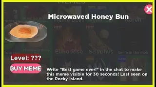 How to get MICROWAVED HONEY BUN in FIND THE MEMES Roblox [ CODE ]