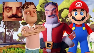 Hello Neighbor - New Neighbor Santa Thanos Mario Aaron History Gameplay Walkthrough