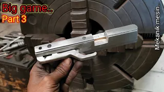 Making a PCP air rifle chamber sidelever with a manual lathe