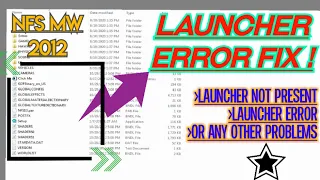 '𝙽𝙵𝚂 𝙼𝚘𝚜𝚝 𝚆𝚊𝚗𝚝𝚎𝚍 𝟸𝟶𝟷𝟸' LAUNCHER ERROR FIX ! | Fix your error now ! «Direct Download Link»