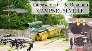 Exploration d'un site de lancement de V1 en 1944