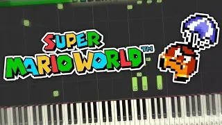 Super Mario World - Map 2 (Overworld) Theme Piano Tutorial Synthesia