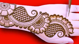 सबसे आसान मेहंदी लगाना सीखें||अरेबिक मेहंदी डिजाइन||very easy front hand mehndi design