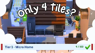 4 Tile Teeny Tiny House in the Sims 4!