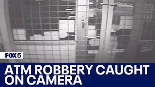 RAW: Surveillance video of ATM robbery