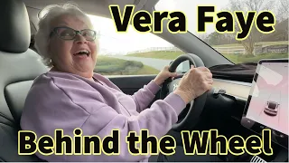 Vera Faye Behind the Wheel of a Tesla