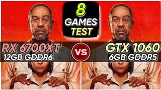 RX 6700 XT vs GTX 1060 | 8 Games Test | 2160P , 1440P