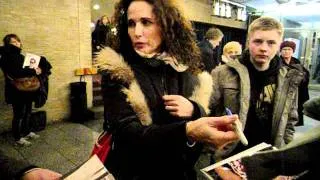 Andie MacDowell signing autographs at Berlinale 2012 in Berlin