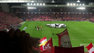 Liverpool FC vs FC Bayern Munich view from the Kop