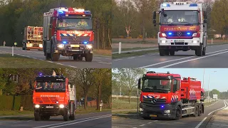 70X Duitse, Belgische en Nederlandse Brandweer met Spoed in Herkenbosch naar een grote natuurbrand