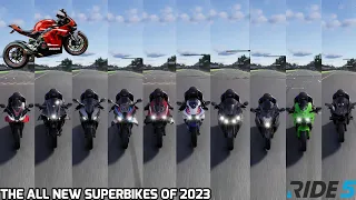 THE ALL NEW 2023 SUPERBIKES 1000cc+ TOP SPEED BATTLE | APRILIA, HONDA, SUZUKI, YAMAHA, DUCATI, NINJA
