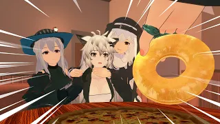 Lappland being forced to watch pineapple added to pizza | Arknights Animation