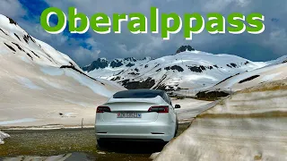 TESLA Ausfahrt "Oberalppass" Schweiz - TESLA Model 3 Long Range mit Heckantrieb