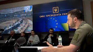 Заява Володимира Зеленського під час засідання Європейської ради (жестова мова)