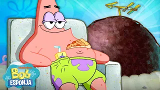 Bob Esponja | 38 MINUTOS Dentro da Pedra do Patrick 🏠 | Bob Esponja em Português