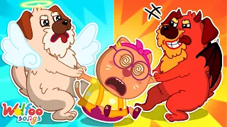 Angel vs Demon Puppy 😇😈 Pet Care Song 🎶 Wolfoo Nursery Rhymes & Kids Songs