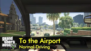 Michael drives to the airport (first person view) | GTA V normal driving