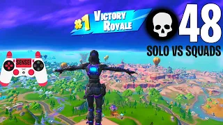 48 Elimination Solo Squads Gameplay "Building Only" Wins (Fortnite Chapter 3 Season 4)