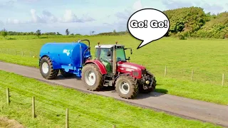 IT'S A RACE! FARMERS PUSH TO GET ALL THE MUCK OUT BEFORE THE RAIN COMES!