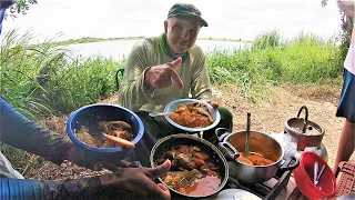 MOQUECA DE TILÁPIA NA BEIRA DO LAGO COM OS AMIGOS