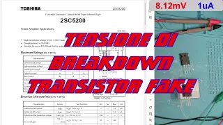 Transistor FAKE reggerà la tensione di rottura specificata?