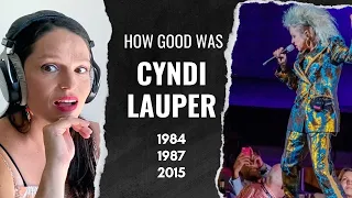 How did Cyndi Lauper's voice change in her career?