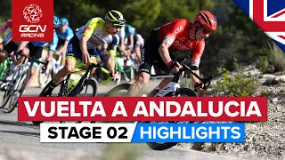 Favourites Face Brutal Cobbled Climb | Vuelta A Andalucía 2022 Stage 2 Highlights