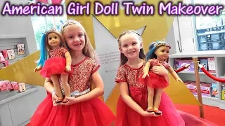 Turning Ourselves Into Dolls! American Girl Doll Twin Makeover!!!