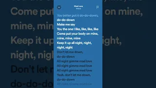 Mabel: Mad Love (Speed Up) | #Lyrics