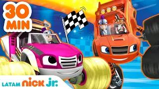 Blaze | ¡30 minutos de las CARRERAS MÁS GRANDES! | Nick Jr. en Español