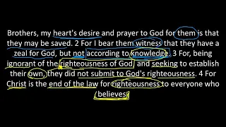 Romans 10:1-13 // Only Faith in Jesus Saves