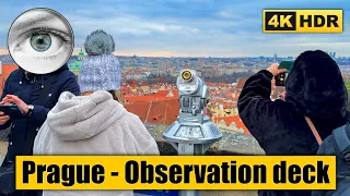 Prague Walking Tour:  Prague Castle Observation deck - Nerudova street 🇨🇿 Czech Republic 4k HDR ASMR
