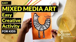 Easy Creative Activity for Kids - Easy Mixed Media Art