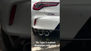 Tlx Type S custom downpipe cold start. #honda #acura #types #typer #shorts