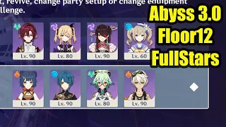 4 star weapons & 4 star characters spiral abyss 3.0 floor 12 genshin impact