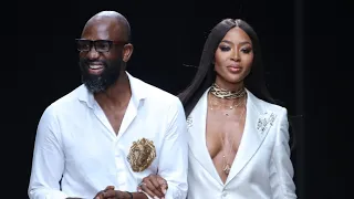 Naomi Campbell DOUBLE TURNS at Mai Atafo Winter 2019 Runway