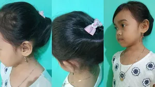 Cara Sanggul Sendiri Rambut Anak Simple Cukup 5 menit | Cara Cepol Rambut Anak