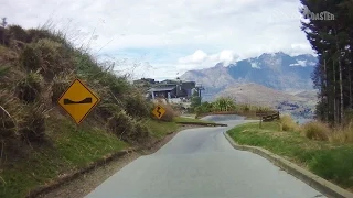 Skyline Queenstown, NZ Luge Scenic Track On Ride POV