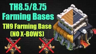 Top 3 TH9 Farming Bases (Without X-Bows) 2017 | TH8.5/8.75 Hybrid/Farming Base | Clash of Clans