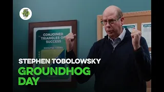 Stephen Tobolowsky and Bill Murray in Groundhog Day Super Bowl Commercial