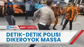 Detik-detik Ormas Pemuda Pancasila Pukul Perwira Polisi saat Jaga Unjuk Rasa di Gedung DPR