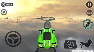 Impossible Stunt Car Tracks 3D Green Vehicle Driving levels 6 to 9 - Android GamePlay 2019